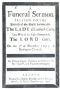 [Gutenberg 61910] • A Funeral Sermon Preach'd on the Decease of the Right Honourable the Lady Elizabeth Cutts / Late Wife of the Right Honourable the Lord Cutts, on the 5th of December, 1697, at Kensington Church